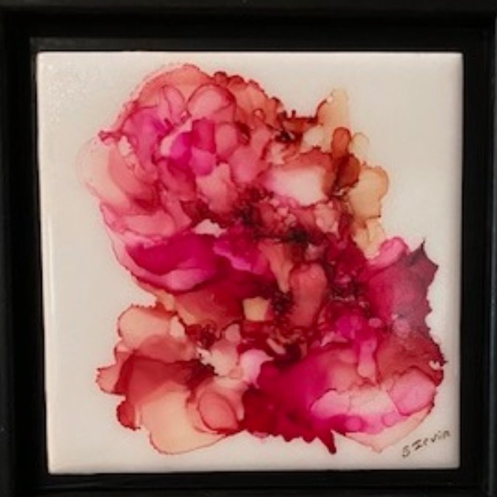 Framed Alcohol Ink Tile